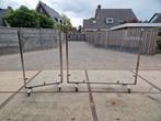 RVS Windschermen met veiligheidsglas 1x 200cm, 1x 100cm, Tuin en Terras, Ophalen, 150 tot 200 cm, 150 tot 200 cm, Glas