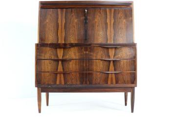 Erling Torvits palissander secretaire vintage Deens beschikbaar voor biedingen