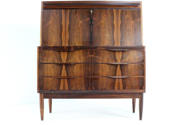 Erling Torvits palissander secretaire vintage Deens, Huis en Inrichting, Kasten | Secretaires, Zo goed als nieuw, Ophalen of Verzenden