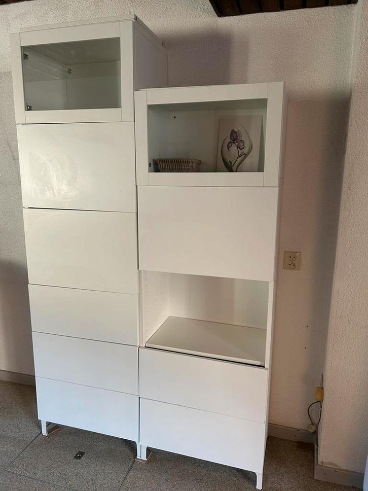 Besta kast, Huis en Inrichting, Kasten | Wandmeubels, Gebruikt, 150 tot 200 cm, Minder dan 150 cm, 25 tot 50 cm, Met lade(s), Met deur(en)