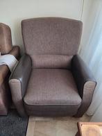 2 Identieke Fauteuils - Gemêleerd Bruin, Leer, Huis en Inrichting, Fauteuils, Ophalen, Zo goed als nieuw, 50 tot 75 cm, Leer