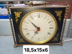 Vintage  Tafelklok met bloemmotief, Ophalen of Verzenden