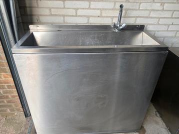 Rvs wasbak/wastrog/wastafel 100 cm beschikbaar voor biedingen