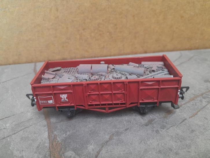 Fleischmann 5012 met lading, Hobby en Vrije tijd, Modeltreinen | H0, Gebruikt, Wagon, Gelijkstroom, Fleischmann, Ophalen of Verzenden