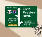 ELVIS PRESLEY Blvd. Metalen WANDPLAAT 20 x 30 cm., Ophalen of Verzenden, Nieuw, Poster, Artwork of Schilderij