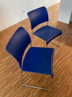 2 Vitra Jasper Morrison Stapelstoelen, Huis en Inrichting, Stoelen, Kunststof, Gebruikt, Twee, Blauw