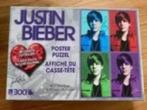 Poster Puzzel : Justin Bieber ( 300 stukjes ), Ophalen of Verzenden, Zo goed als nieuw, Poster, Artwork of Schilderij