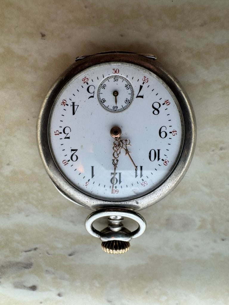 Antiek Omega Zakhorloge - Prachtig verzamelobject, Ophalen of Verzenden, Gebruikt, Grijs, Heer of Dame