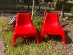 2 rode IKEA kinder tuinstoelen, Tuin en Terras, Tuinstoelen, Ophalen, Zo goed als nieuw, Kunststof