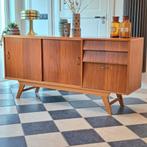 Vintage Teakfineer Lowboard Dressoir, jaren'60., 150 tot 200 cm, Teakhout, Ophalen of Verzenden, Zo goed als nieuw