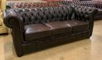 Prachtige Chesterfield Bank 3 Zits Bruin., Rochester, Driepersoons, Ophalen of Verzenden, Zo goed als nieuw