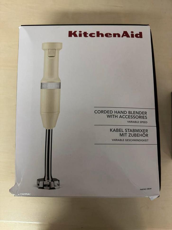 KitchenAid Staafmixer met Accessoires - Nieuwstaat!, Witgoed en Apparatuur, Blenders, Zo goed als nieuw, Blender, Ophalen