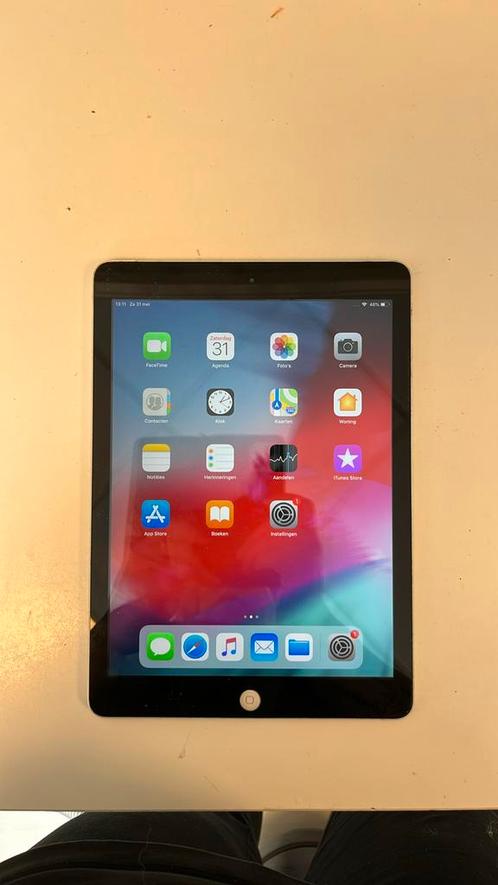 Apple ipad air 1, Computers en Software, Apple iPads, Gebruikt, Apple iPad Air, Wi-Fi en Mobiel internet, 10 inch, 16 GB, Grijs