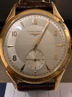 Vintage gouden Longines horloge, Ophalen, Met bandje, Polshorloge, 1930 tot 1960