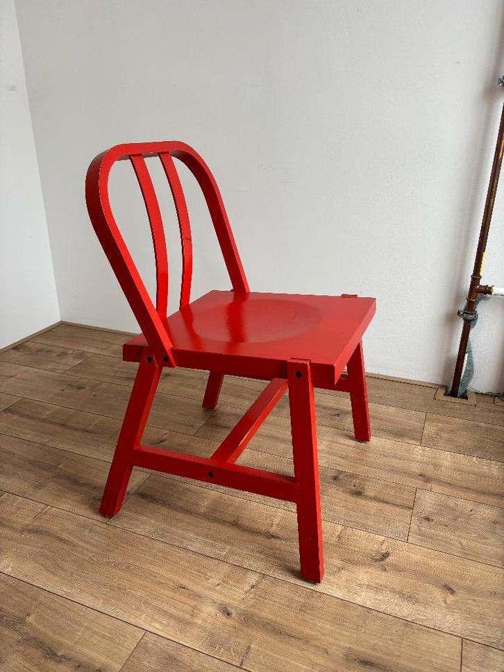 Ikea PS 1999 stoelen rood set van 4 vintage design, Huis en Inrichting, Stoelen, Zo goed als nieuw, Vier, Hout, Rood, Ophalen