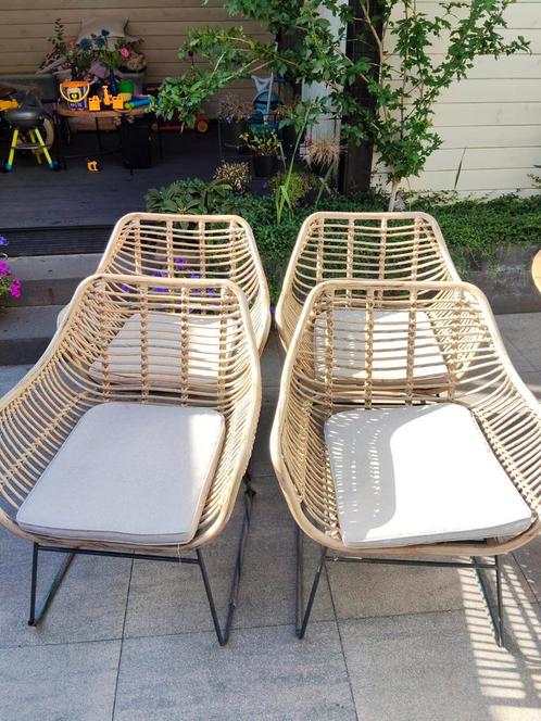 4 tuinstoelen, Tuin en Terras, Tuinstoelen, Gebruikt, Ophalen