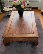 Prachtige houten opiumtafel, Ophalen, 100 tot 150 cm, Teakhout, 50 tot 100 cm