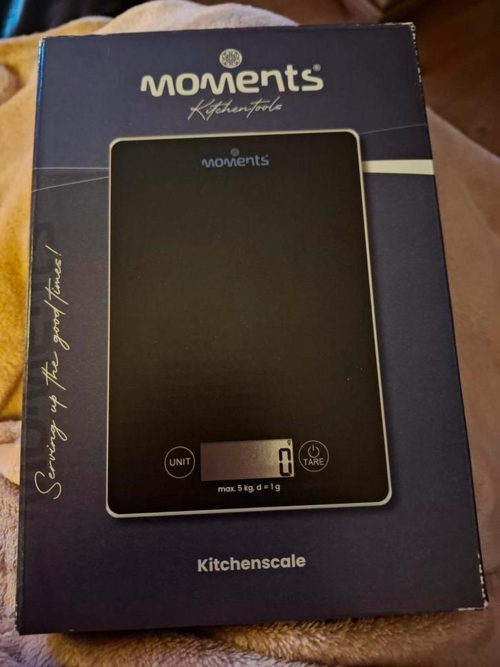 Moments Keukenweegschaal - Zo Goed Als Nieuw, Witgoed en Apparatuur, Weegschalen, Nieuw, Digitaal, Keukenweegschaal, 1 tot 500 gram