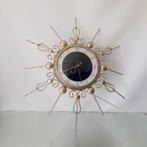 Orfac Sunburst wandklok | MCM klok | Jaren 60 klok zon, maan, Nvt: Vintage item, Verzenden, Zie omschrijving, Nvt: Vintage item