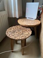 2 bijzet krukjes/ tafeltjes te koop in EDE of VLEDDER (DR), Huis en Inrichting, Ophalen of Verzenden, Hout