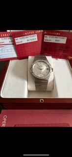 omega constellation co-axial witgoud 18 krt, Overige merken, Leer, Polshorloge, Ophalen of Verzenden