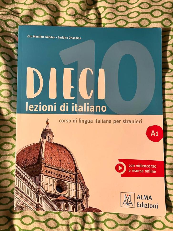 Italiaans lesmateriaal Dieci leerboek A1, Boeken, Studieboeken en Cursussen, Zo goed als nieuw, Niet van toepassing, Beta, Ophalen of Verzenden