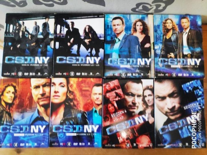 CSI: NEW YORK - DE COMPLETE SERIE 1 T/M 9 + CSI MIAMI 1 T/M, Cd's en Dvd's, Dvd's | Tv en Series, Zo goed als nieuw, Actie en Avontuur