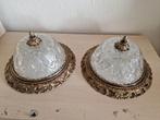 2 vintage plafondlampen grote plafonnière plafondlamp, Huis en Inrichting, Ophalen of Verzenden, Gebruikt