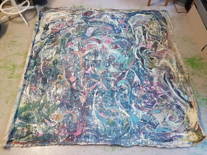 Vijf Abstracte Groot Formaat Schilderijen, Antiek en Kunst, Kunst | Schilderijen | Abstract, Ophalen