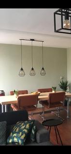 Unieke industriële houten eettafel van JORG., Huis en Inrichting, Tafels | Eettafels, Ophalen, Gebruikt, 200 cm of meer, 50 tot 100 cm