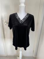 NIEUW zwart velvet/velours shirt met kant van David&Alex, Kleding | Dames, Maat 38/40 (M), David&Alex, Verzenden, Zwart