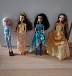 4 disney poppen jasmine belle assepoester disneyland hasbro, Ophalen of Verzenden, Zo goed als nieuw, Barbie