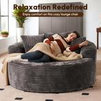 Loveseat - Zachte stof corduroy, Rond modern, schuim, Nieuw!, Ophalen of Verzenden, Nieuw, Stof