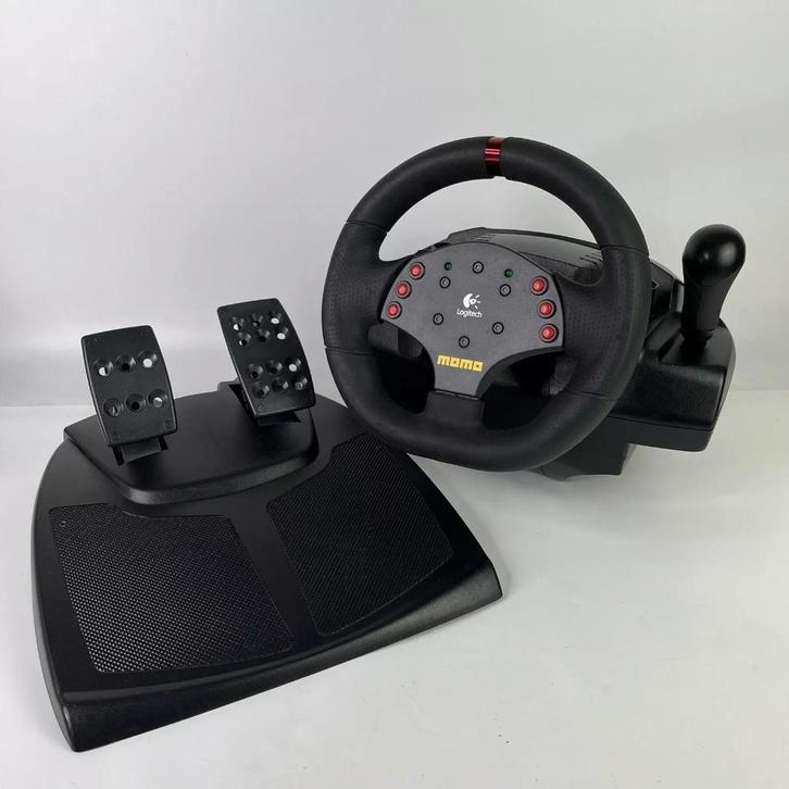 Logitech MOMO Force Feedback PC Stuur / Racing Wheel, Computers en Software, Joysticks, Gebruikt, Ophalen
