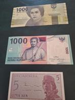 3 unc biljetten uit Indonesië, Postzegels en Munten, Bankbiljetten | Azië, Ophalen of Verzenden, Zuidoost-Azië