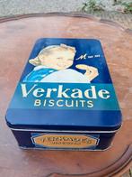 Verkade Biscuits Blik - Koektrommel, Verzamelen, Blikken, Ophalen of Verzenden, Gebruikt, Koek(jes), Verkade