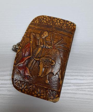 Vintage Lederlook Portemonnee met Knipsluiting beschikbaar voor biedingen