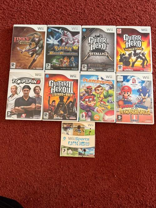 Nintendo Wii Bundel – Gitaar + 10 Spellen – Compleet, Spelcomputers en Games, Spelcomputers | Nintendo Wii, Gebruikt, Ophalen