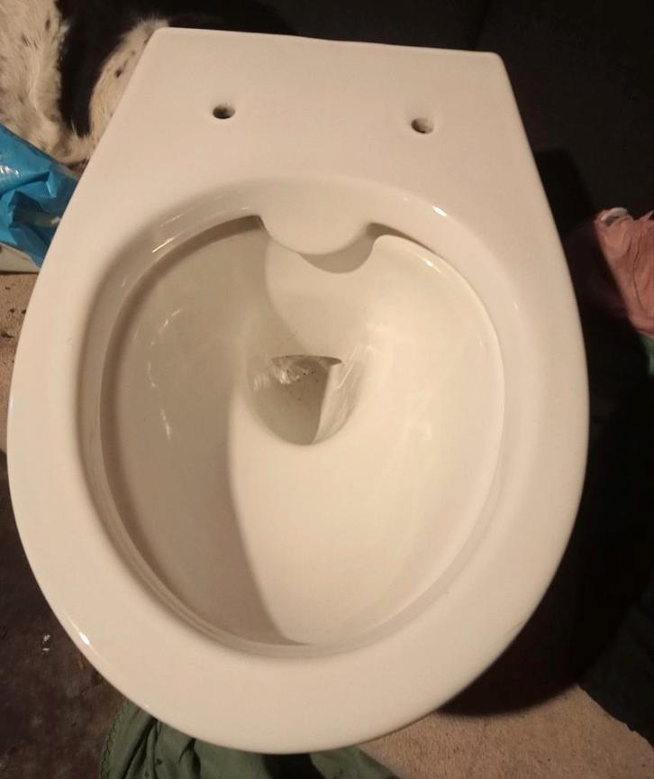 Luxe design toiletpot hangend / inbouw wc, ZGAN, Doe-het-zelf en Verbouw, Sanitair, Zo goed als nieuw, Toilet, Steen, Ophalen