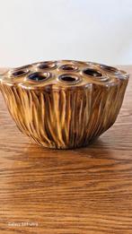 Nieuwe lotusvaas Daan Kromhout Design - Bruintinten, Porselein of Keramiek, Schaal, Rond, Nieuw