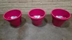 3x ELHO balkonbakken fuchsia - 1 mist steuntje, Ophalen of Verzenden