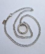 ZINZI zilveren (925) ketting + ZINZI zilveren (925) clipring, Ophalen, Zo goed als nieuw, Met edelsteen, Zilver