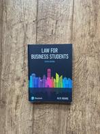 LAW for Business Students 10th Edition, Ophalen of Verzenden, Zo goed als nieuw, HBO, Pearson