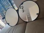 Zwart ronde spiegel 70 en 60 cm, Huis en Inrichting, Woonaccessoires | Spiegels, Minder dan 50 cm, Rond, Ophalen of Verzenden