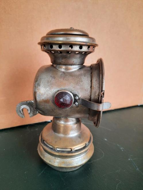 Antieke fietslamp van begin 20e eeuw, Antiek en Kunst, Antiek | Lampen, Ophalen of Verzenden