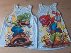 2 Mario en Luigi tanktops mouwloos shirt 152 - 158, Ophalen of Verzenden, Zo goed als nieuw, Jongen, Shirt of Longsleeve