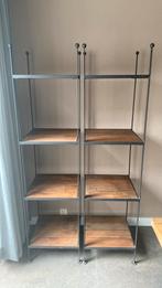 2 x Industriële rekken houten planken nu samen 75,00 euro>, Ophalen, Zo goed als nieuw