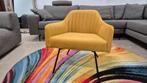 Showroom model gele design stoel van €145,- voor €50,-, Modern design, Overige kleuren, Nieuw, Ophalen of Verzenden