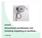 Wandhaspel met tuinslang - zo goed als nieuw!, Tuin en Terras, Tuinslangen, Ophalen, Zo goed als nieuw