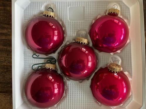 Glazen kerstballen en slingers, Diversen, Kerst, Gebruikt, Ophalen of Verzenden